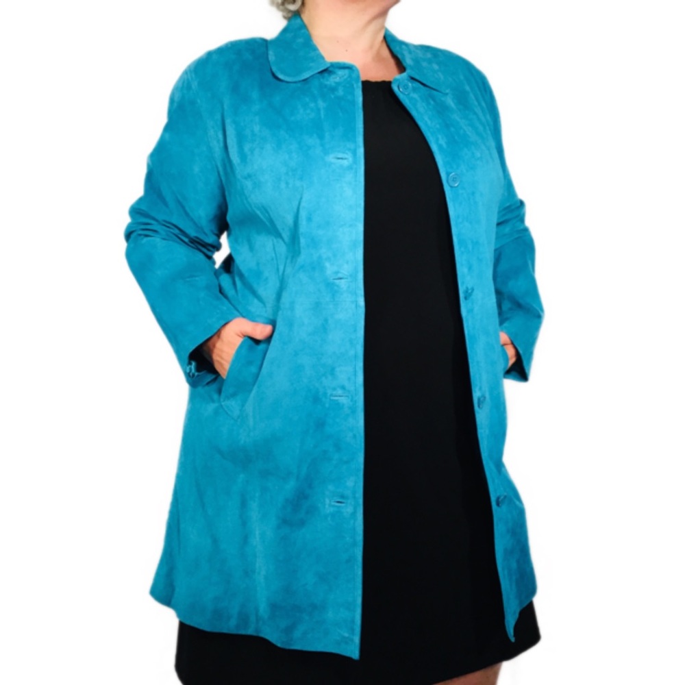 CENTIGRADE | 100% Leather Suede Trench Coat - 1X